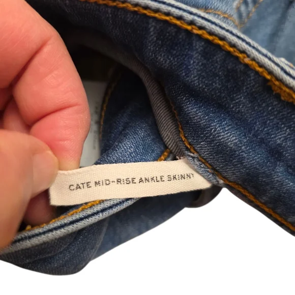 Rag & Bone Cate Mid-rise Ankle Crop Light Blue Skinny Jeans Size 30 - Picture 11 of 14
